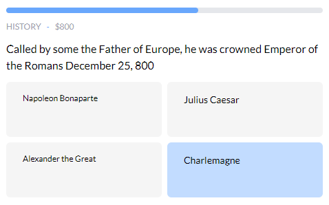 Screenshot of Bored Trivia easy mode showing multiple choice question format